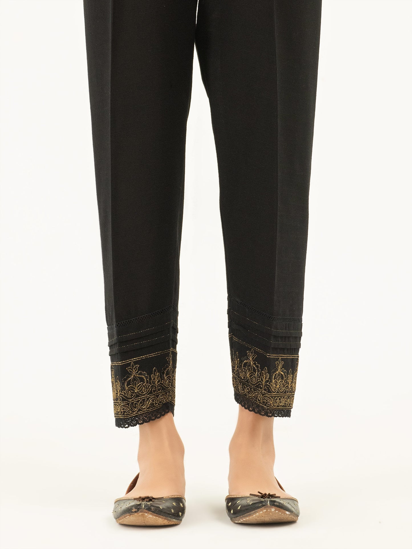 Embroidered Khaddar Trousers(Pret)