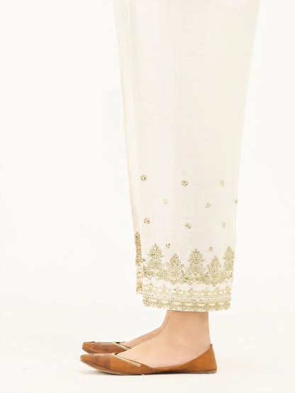 Embroidered Satin Trousers(Pret)