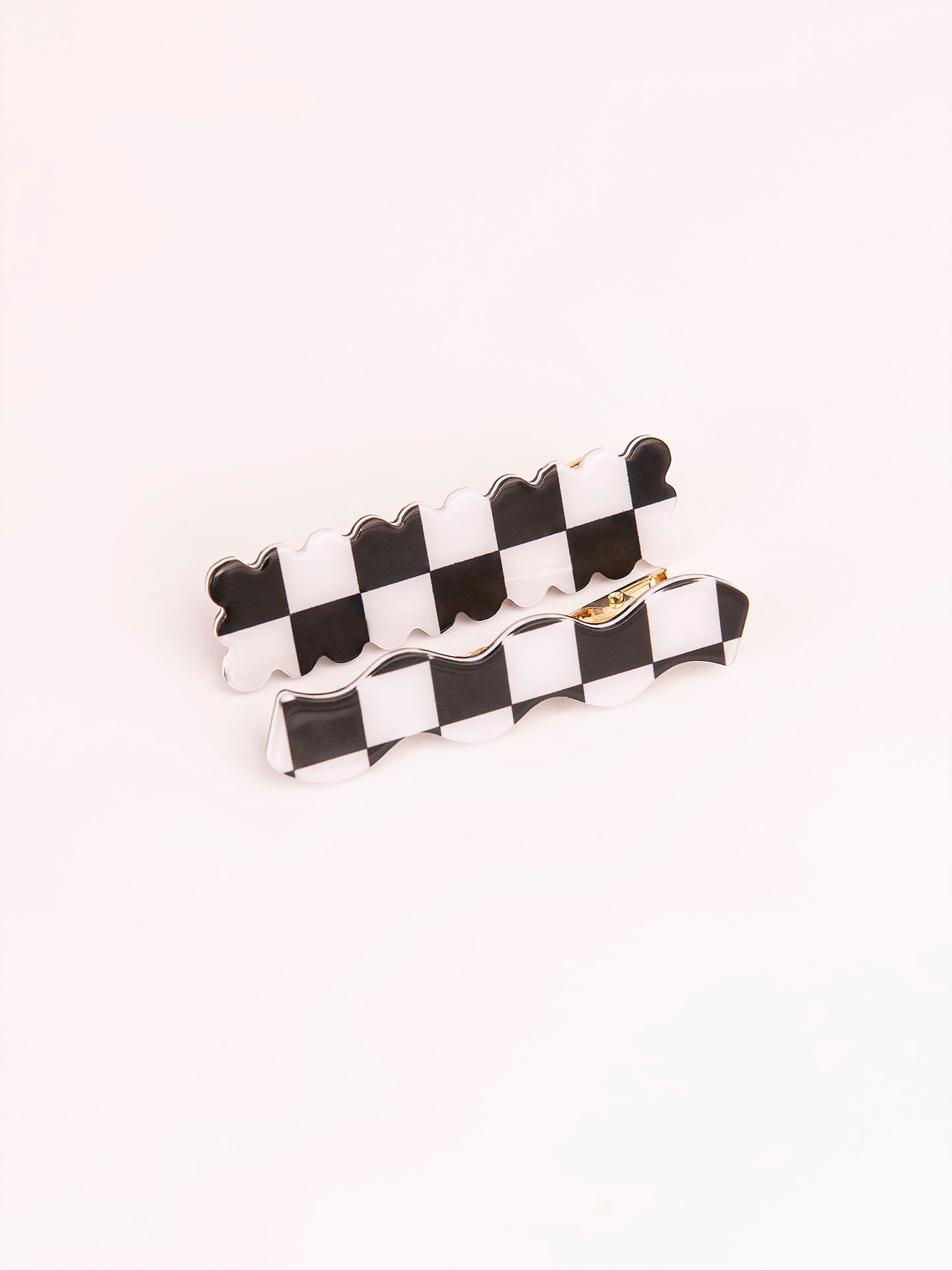 Checkered Snap Clip Set