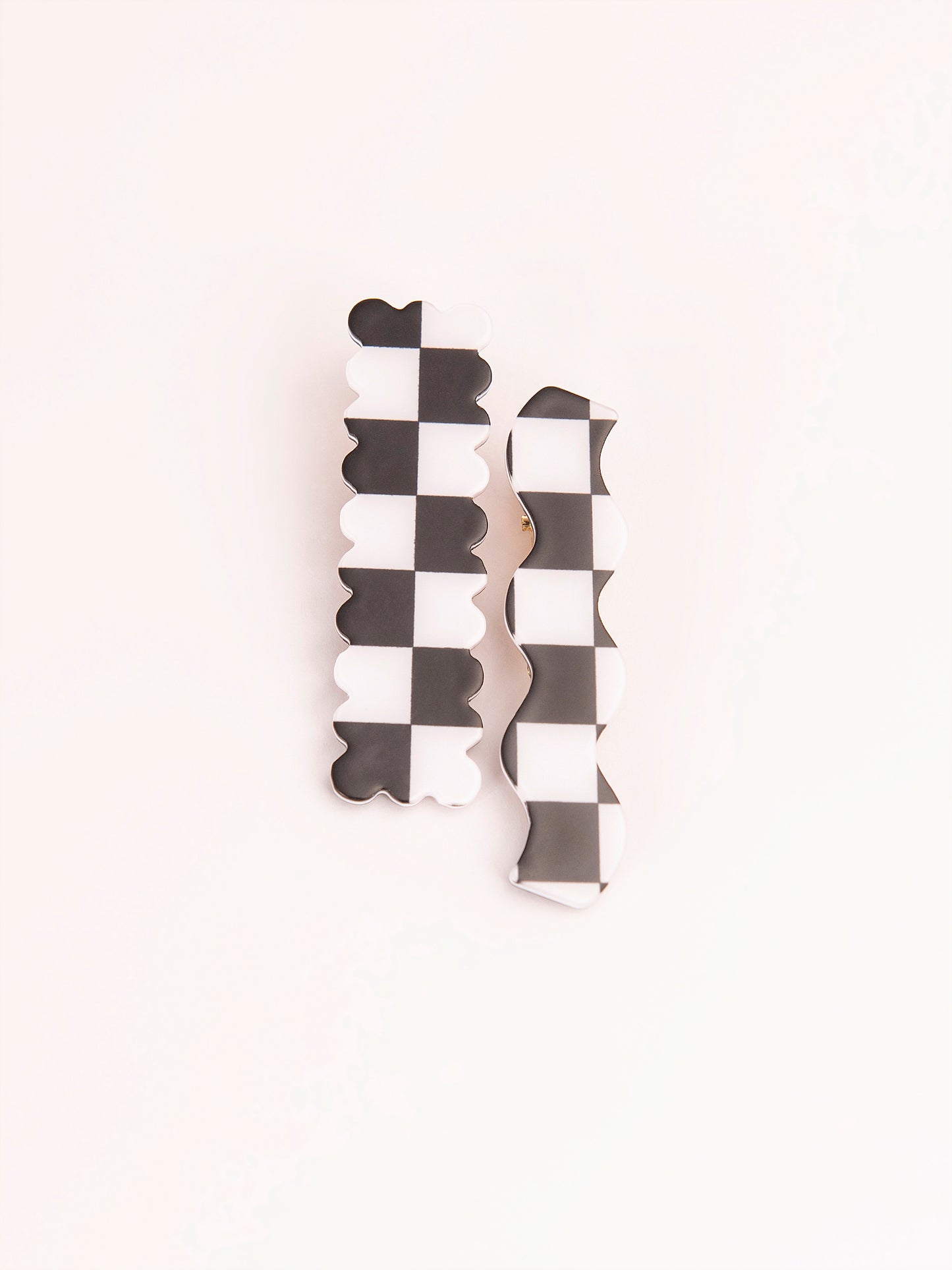 Checkered Snap Clip Set