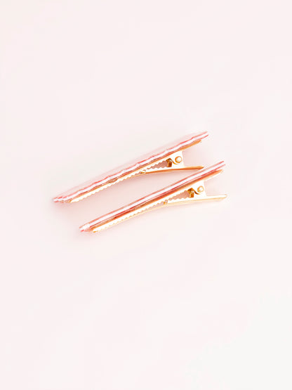Checkered Snap Clip Set