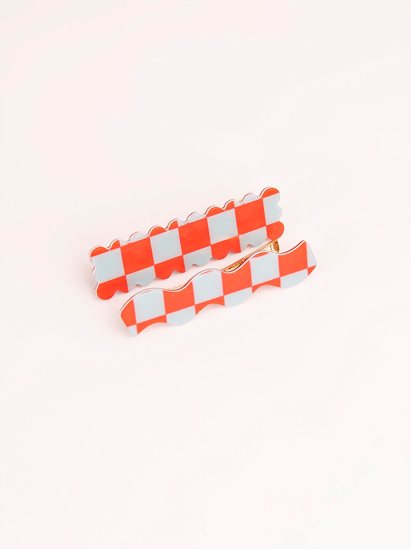 Checkered Snap Clip Set