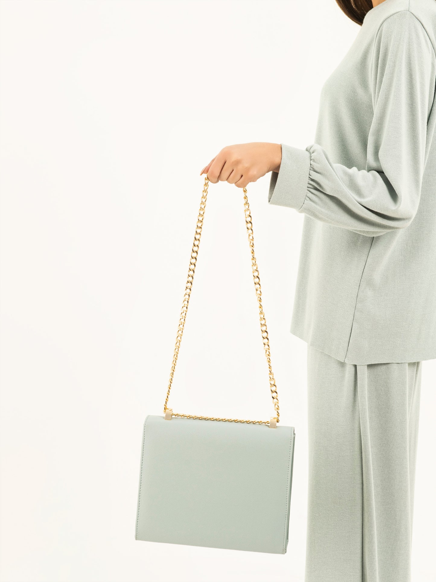 Two-Tone Box Handbag