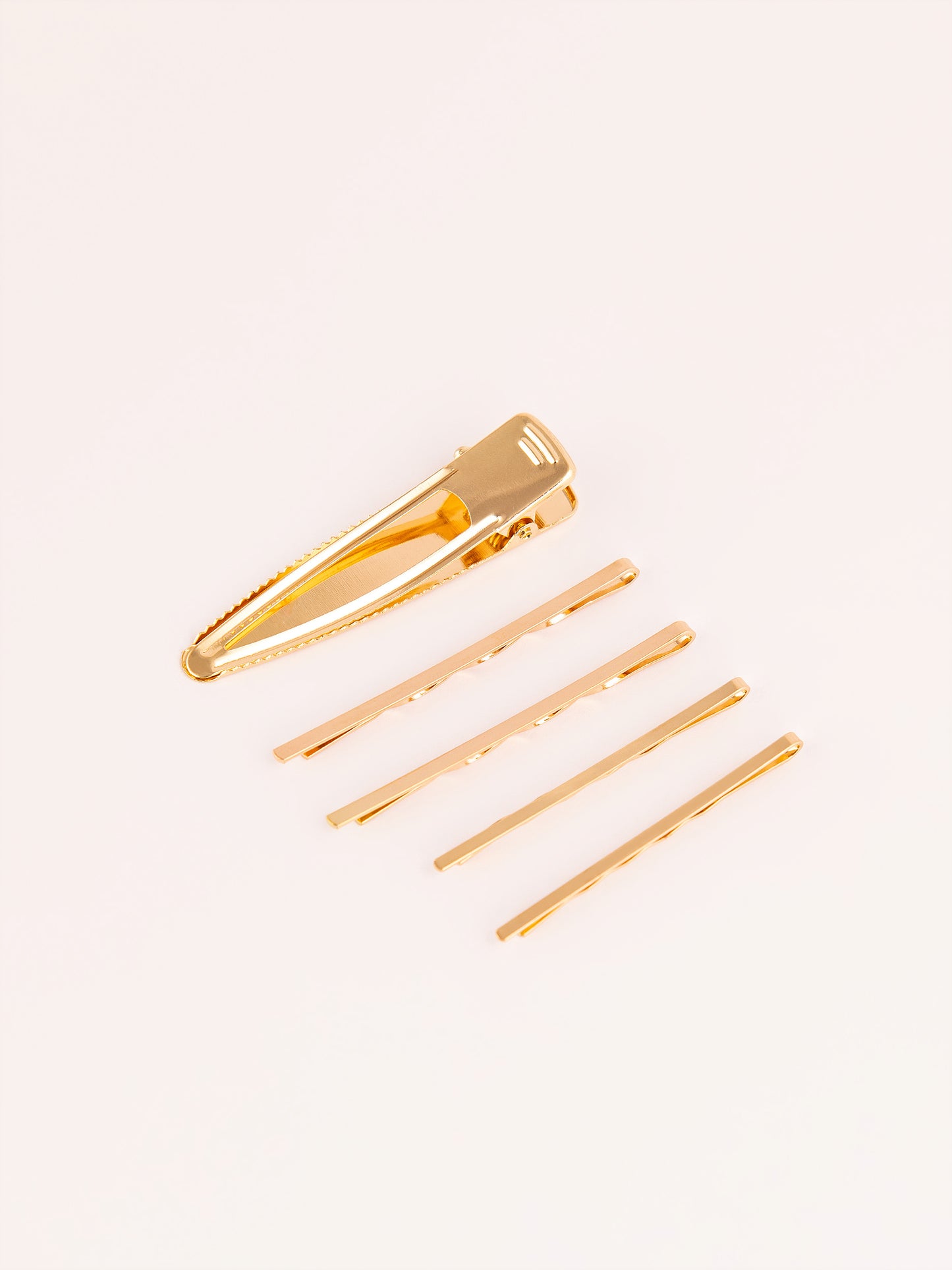 Golden Hair Clip Set