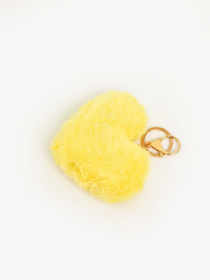 Pompom Heart Keychain