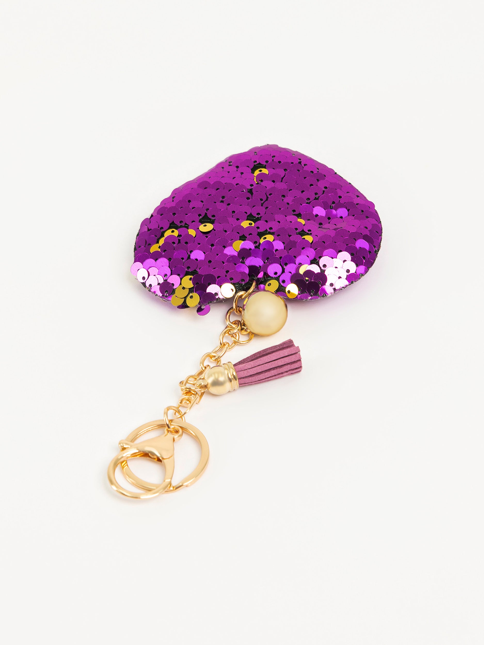 Sequined Heart Keychain Limelightpk