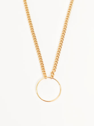 Metallic Ring Necklace
