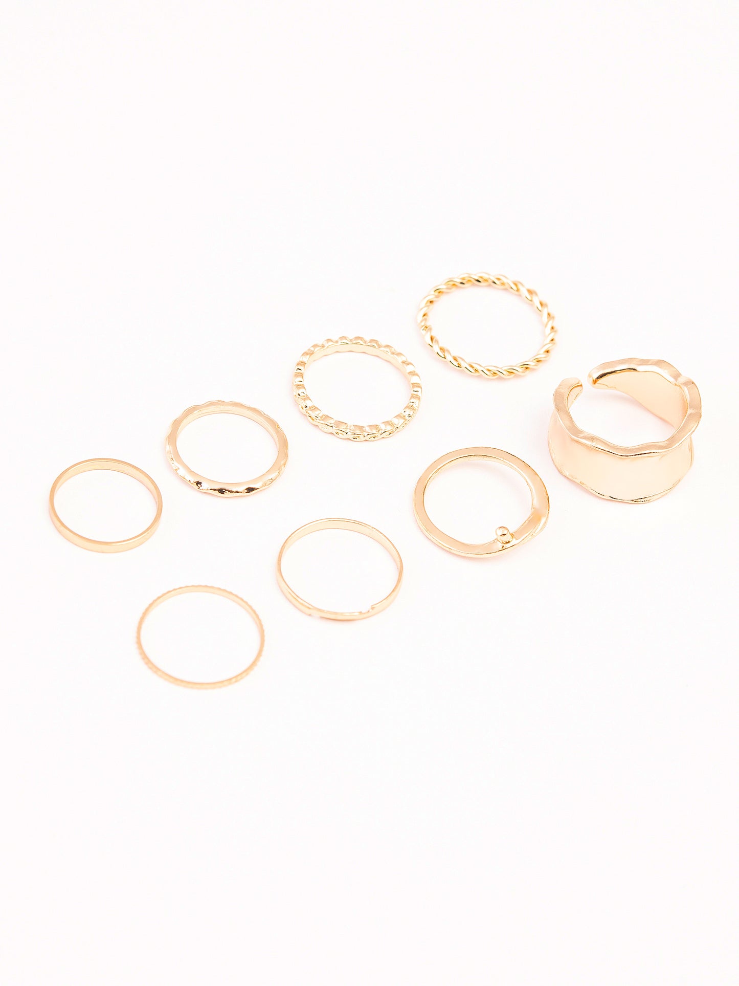 Metallic Gold Ring Set