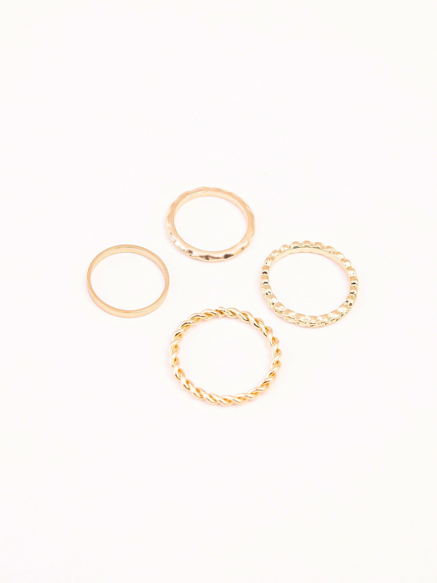 Metallic Gold Ring Set