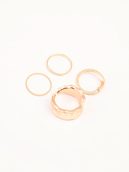 Metallic Gold Ring Set