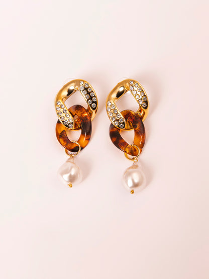 Embellished Chain Earrings