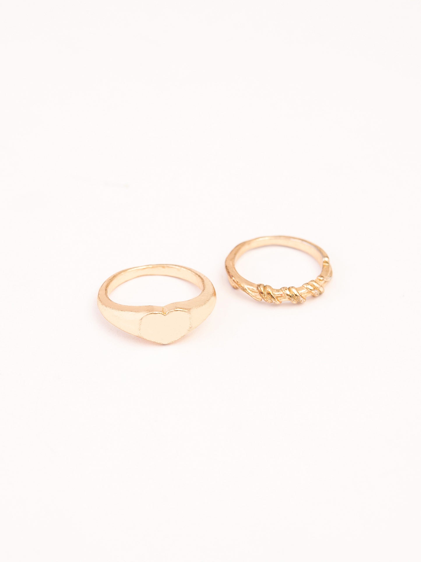 Golden Metallic Ring Set