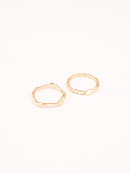 Golden Metallic Ring Set