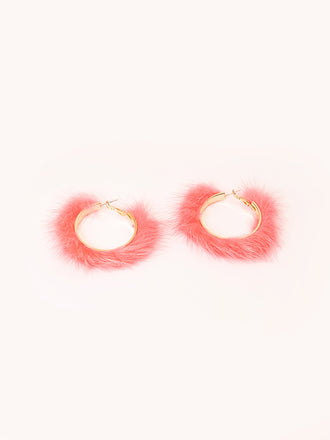 fur-hoop-earrings