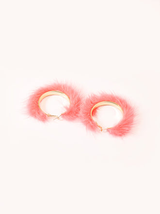 fur-hoop-earrings