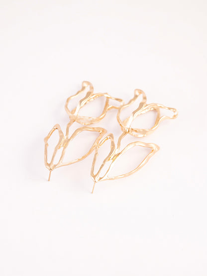 Metallic Floral Earrings