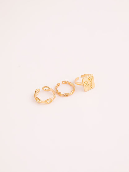 Textured Ring Set