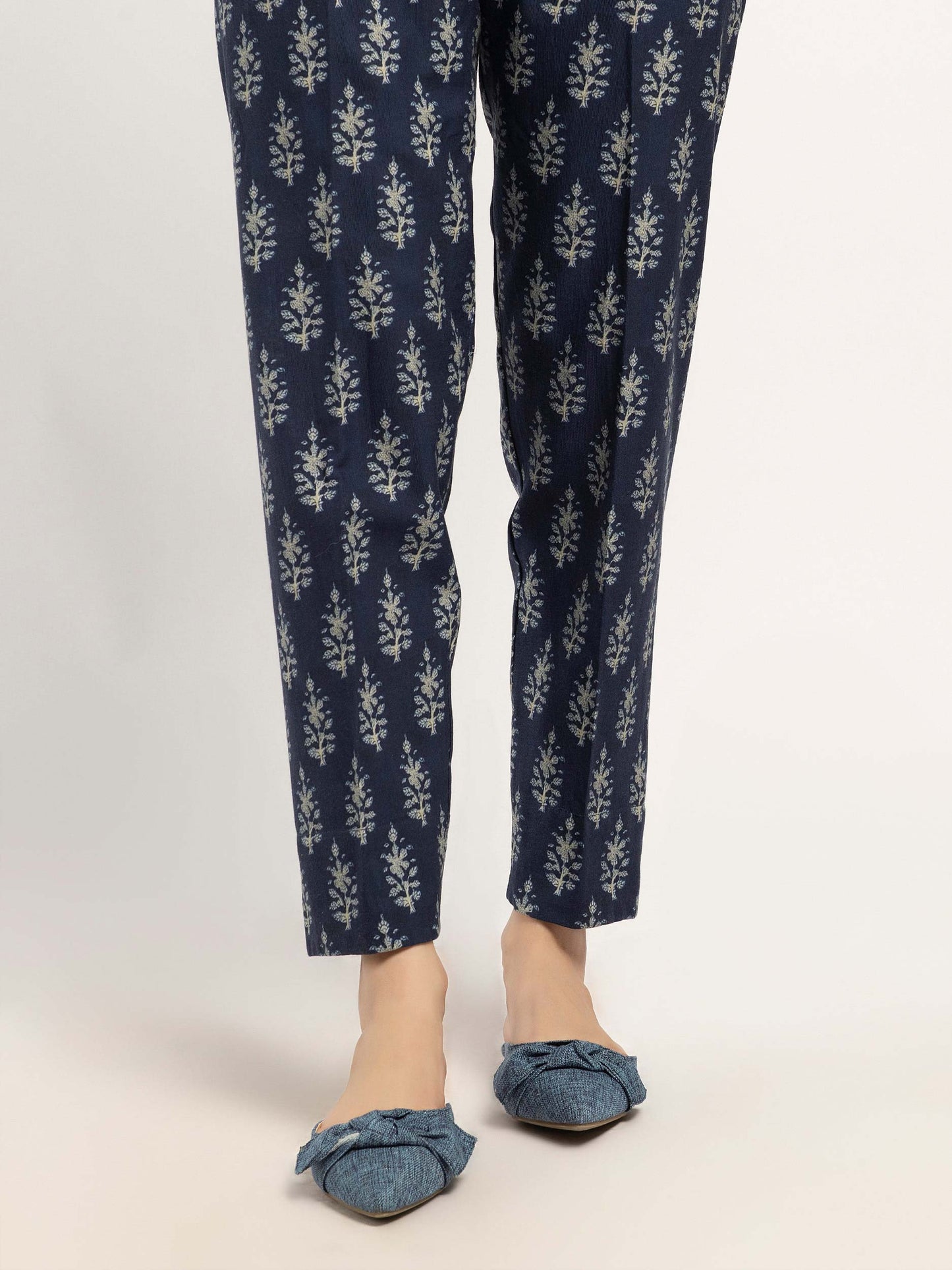 Printed Khaddar Trousers