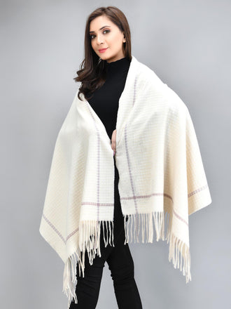 Patterened Shawl - Beige
