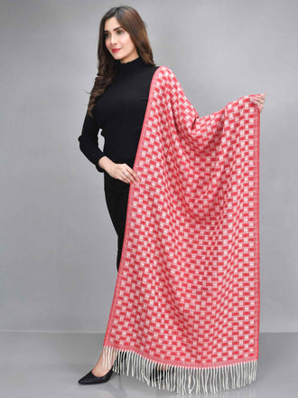 Patterened Shawl-Red