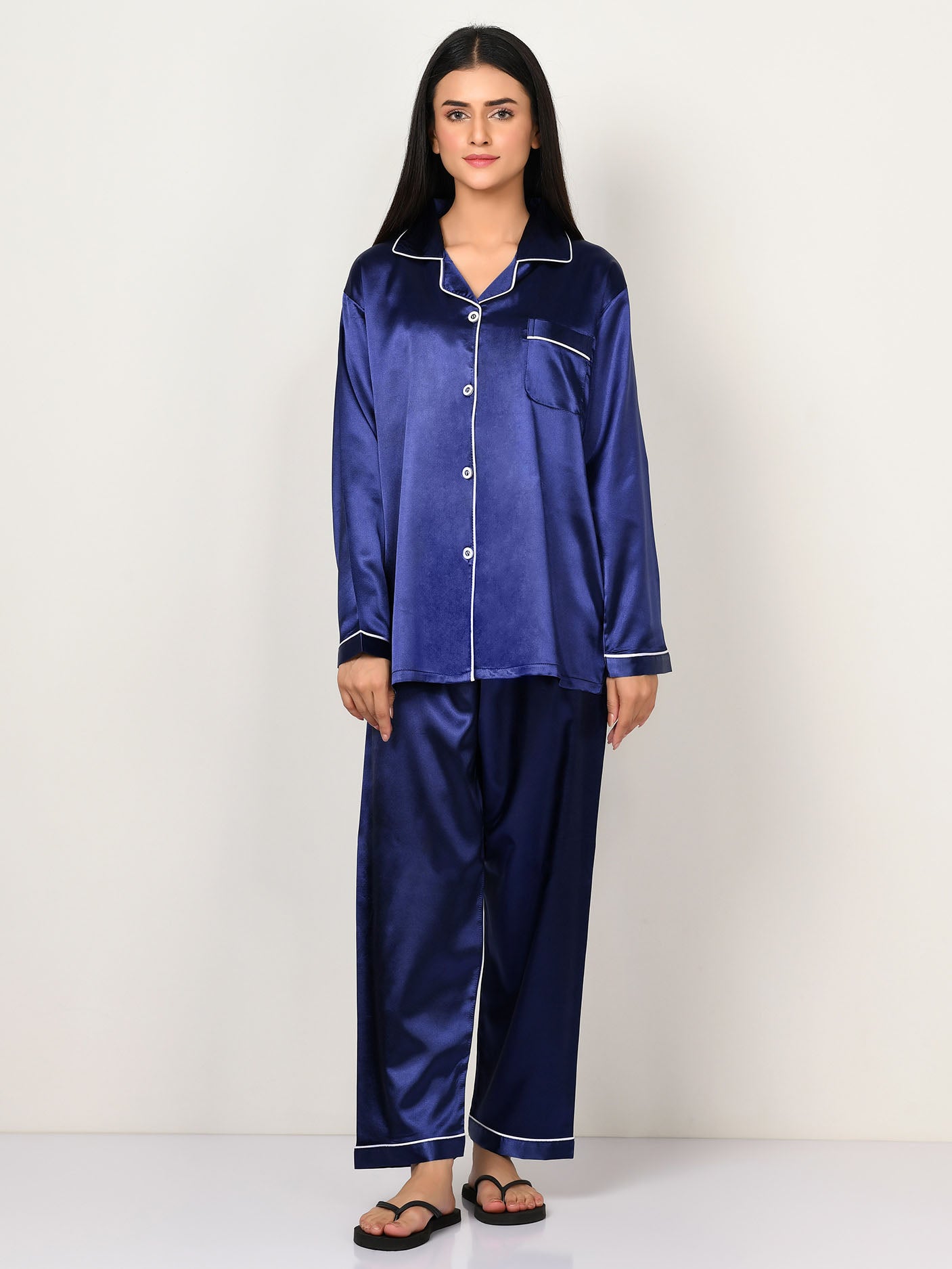 Silk Sleep Suit - Blue