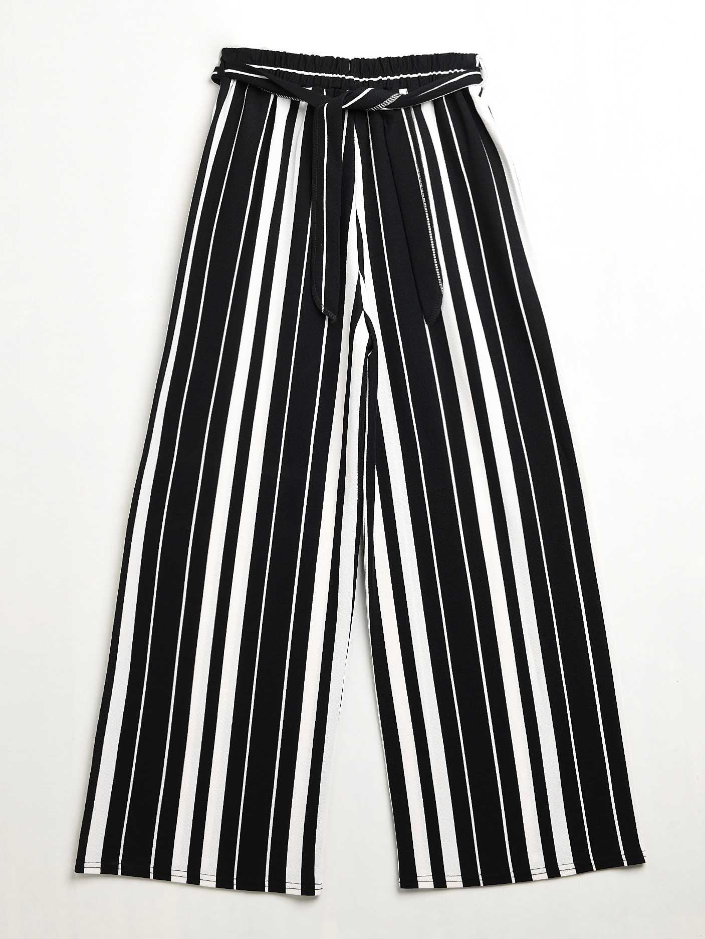 Striped Wide Leg Pants