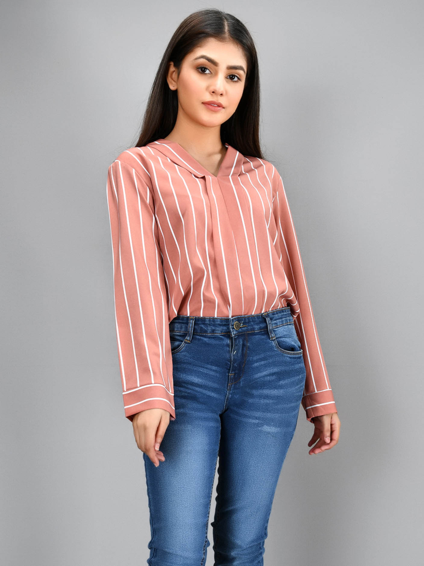 Striped Shirt - Tea Pink