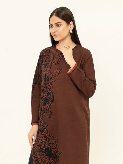 Khaddar Shirt-Embroidered (Pret)