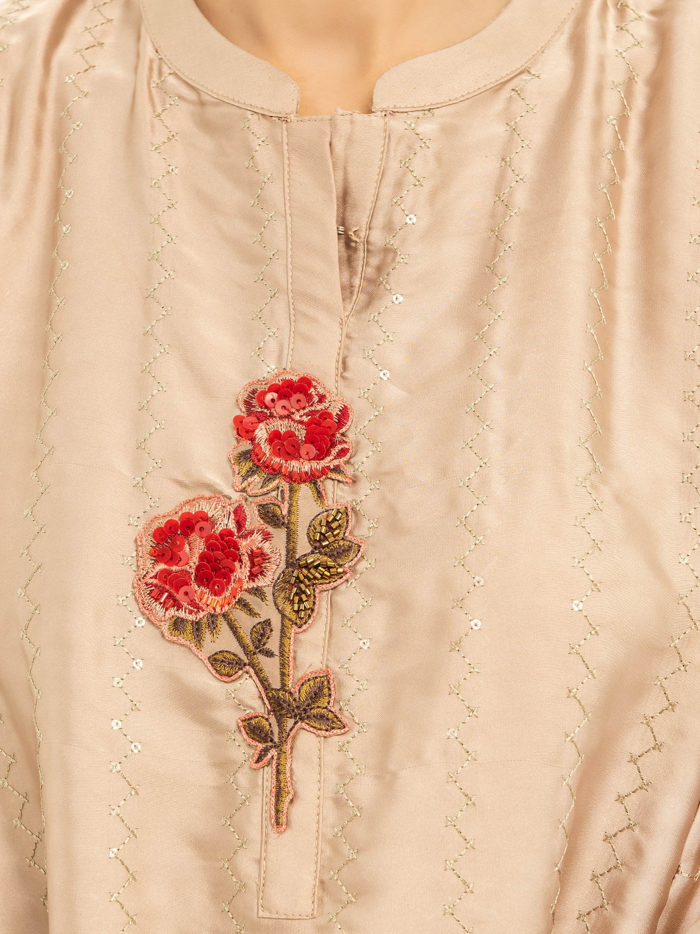 Silk Kurti-Embroidered (Pret)