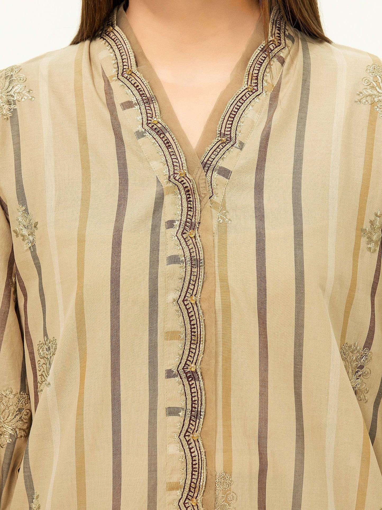 Embroidered Yarn Dyed Shirt