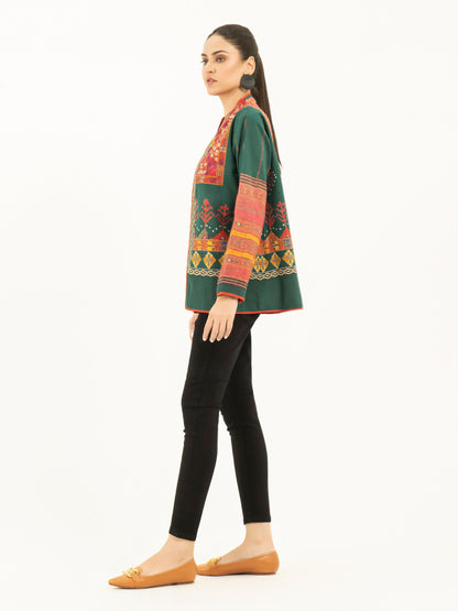 Printed Khaddar Cardigan