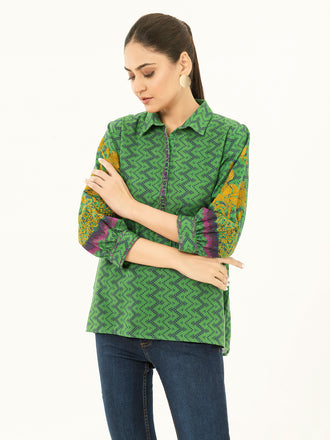 Embroidered Khaddar Top