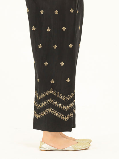 Embroidered Silk Trousers