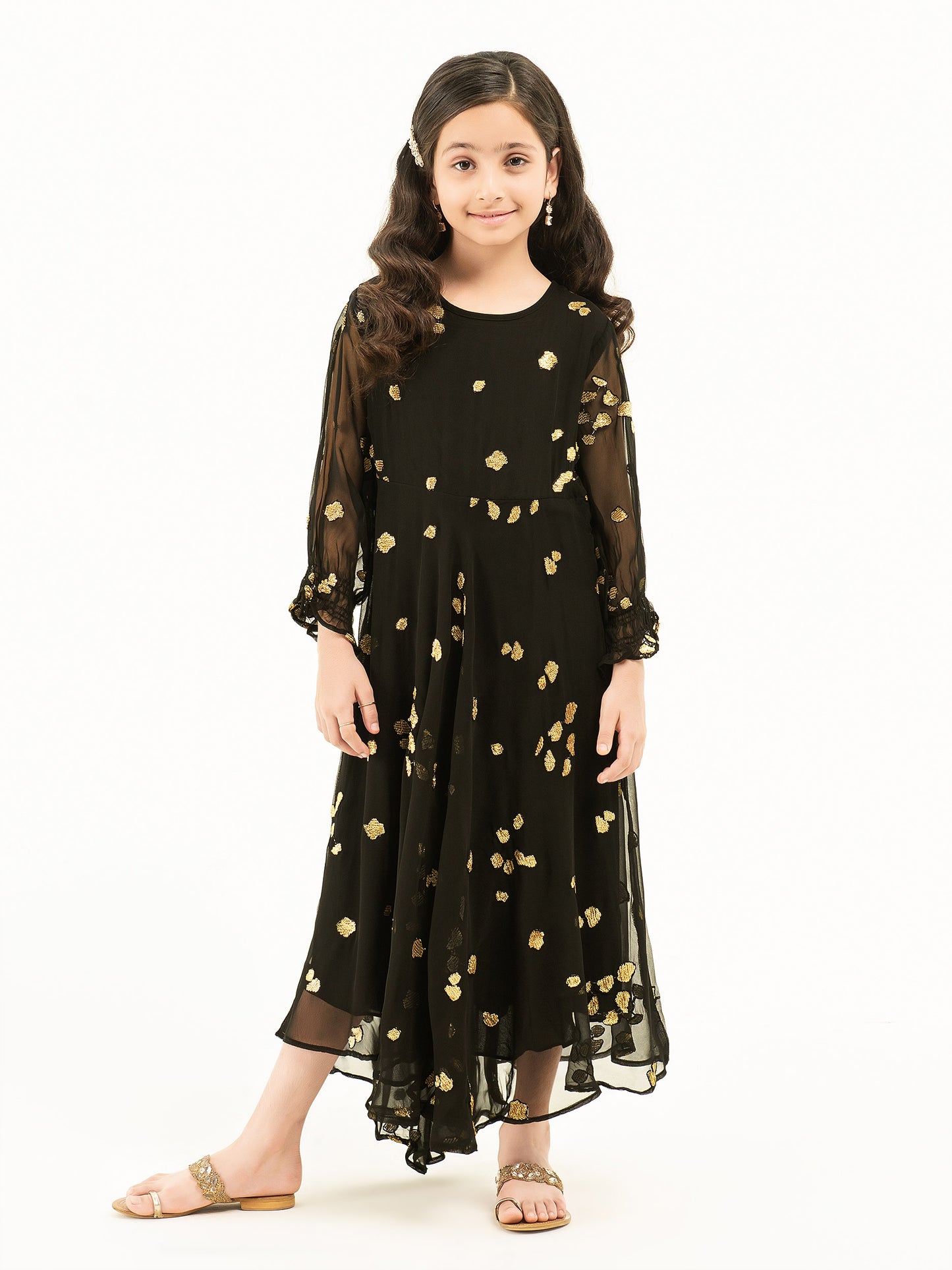 Embellished Chiffon Frock