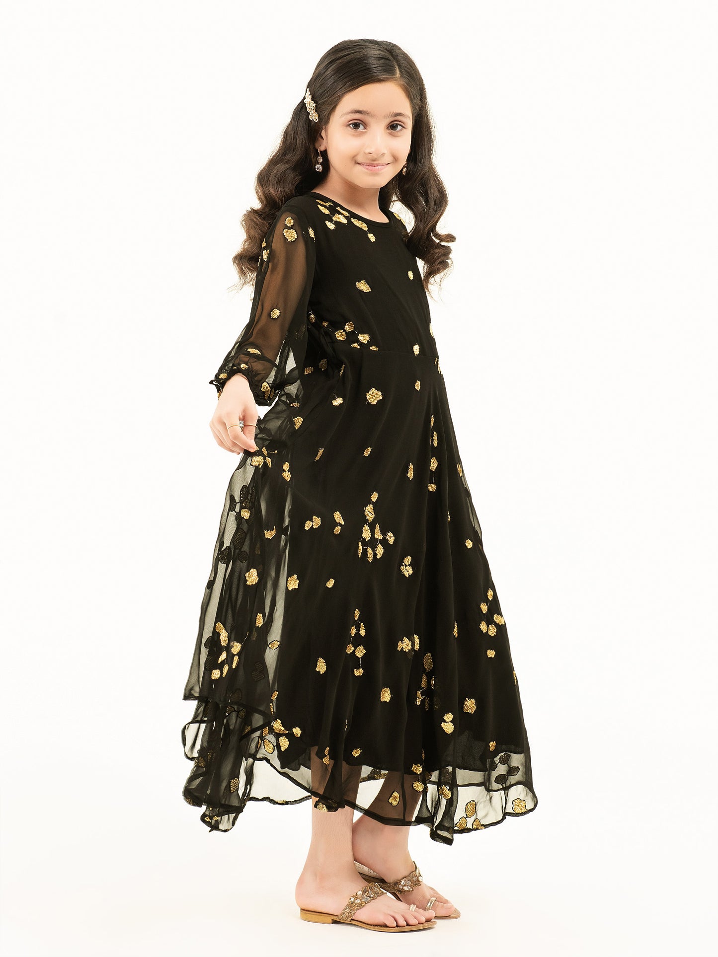 Embellished Chiffon Frock