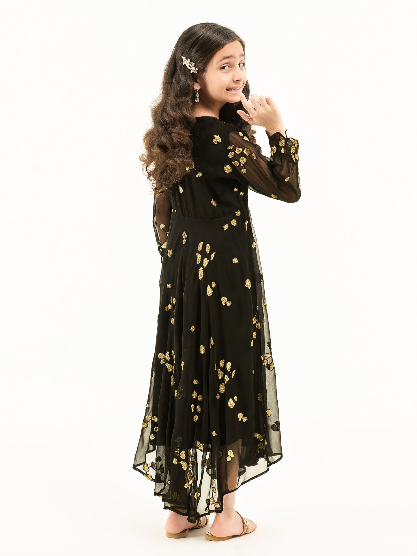 Embellished Chiffon Frock