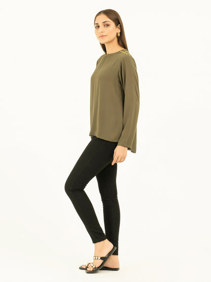 Embellished Grip Top