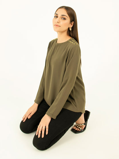 Embellished Grip Top