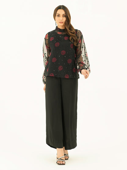 Embellished Organza Top