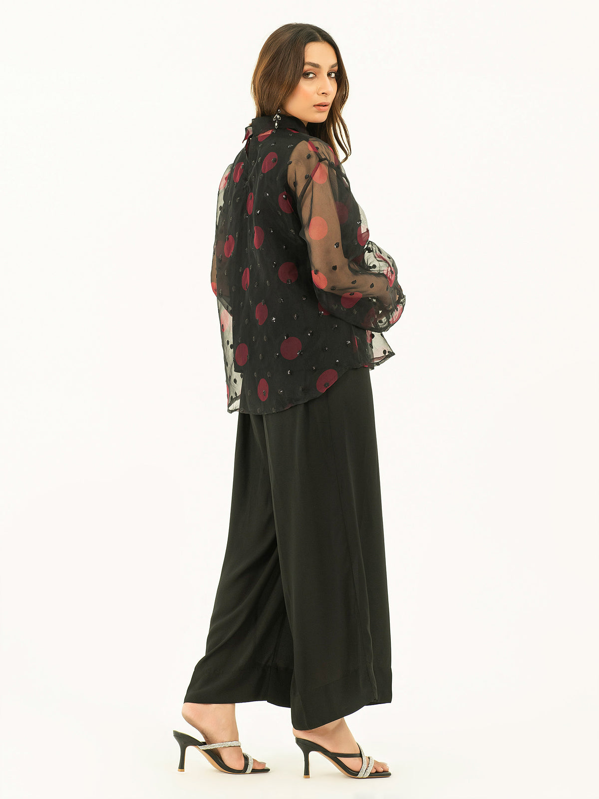 Embellished Organza Top