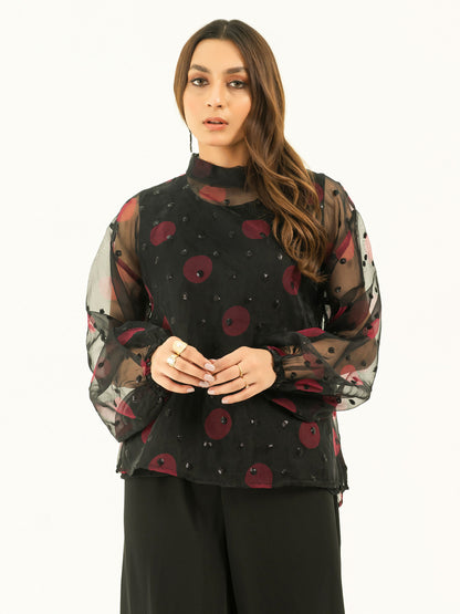 Embellished Organza Top