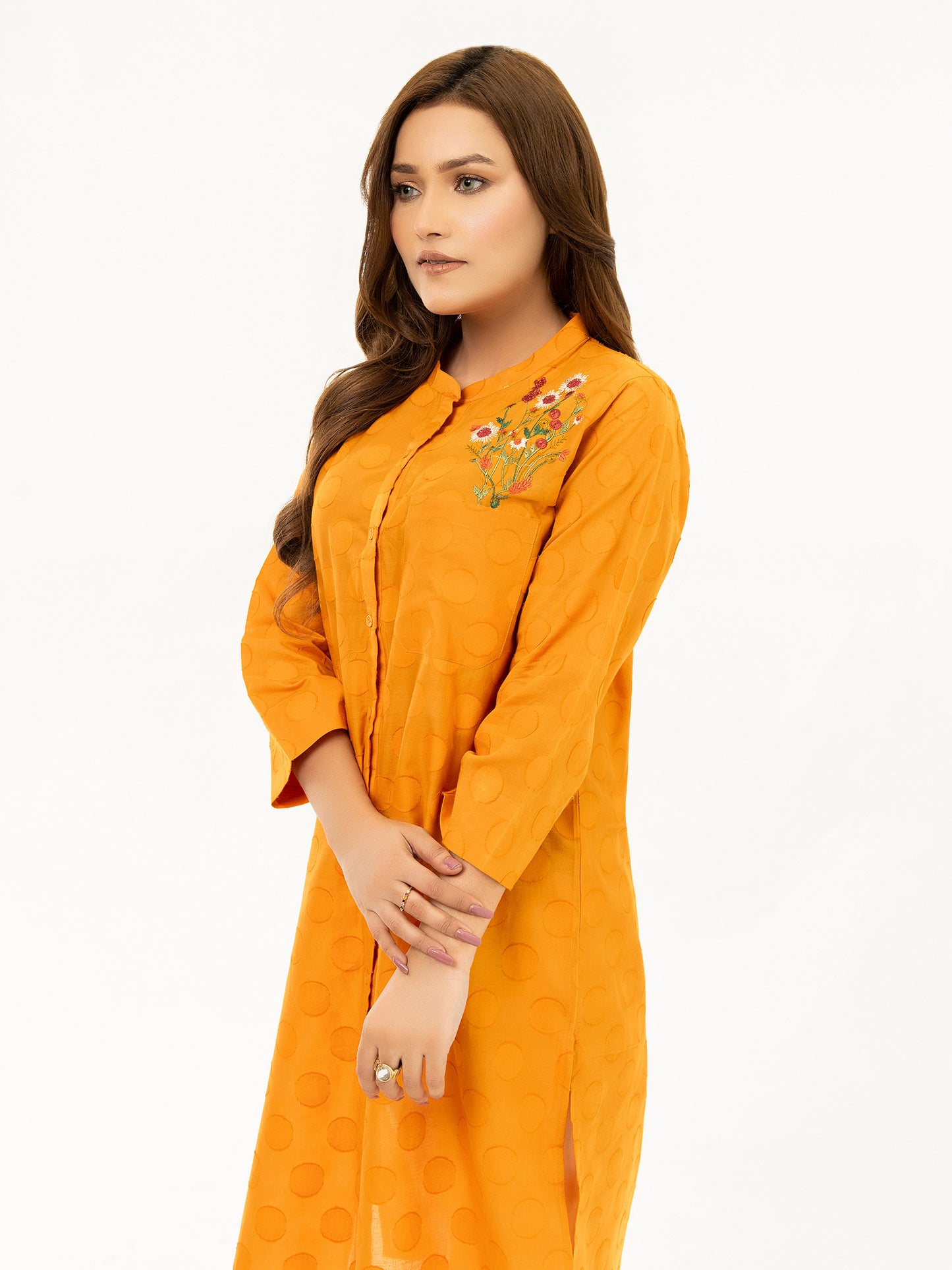 Jacquard Shirt-Embroidered (Pret)