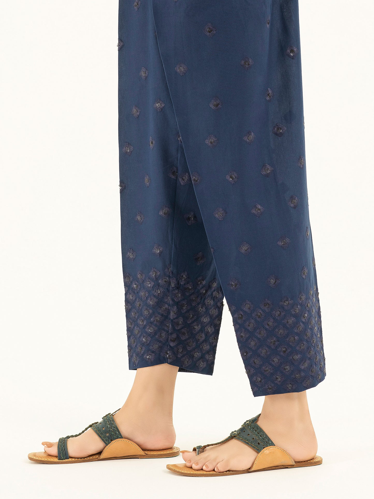 Cambric Trousers-Embroidered (Pret)