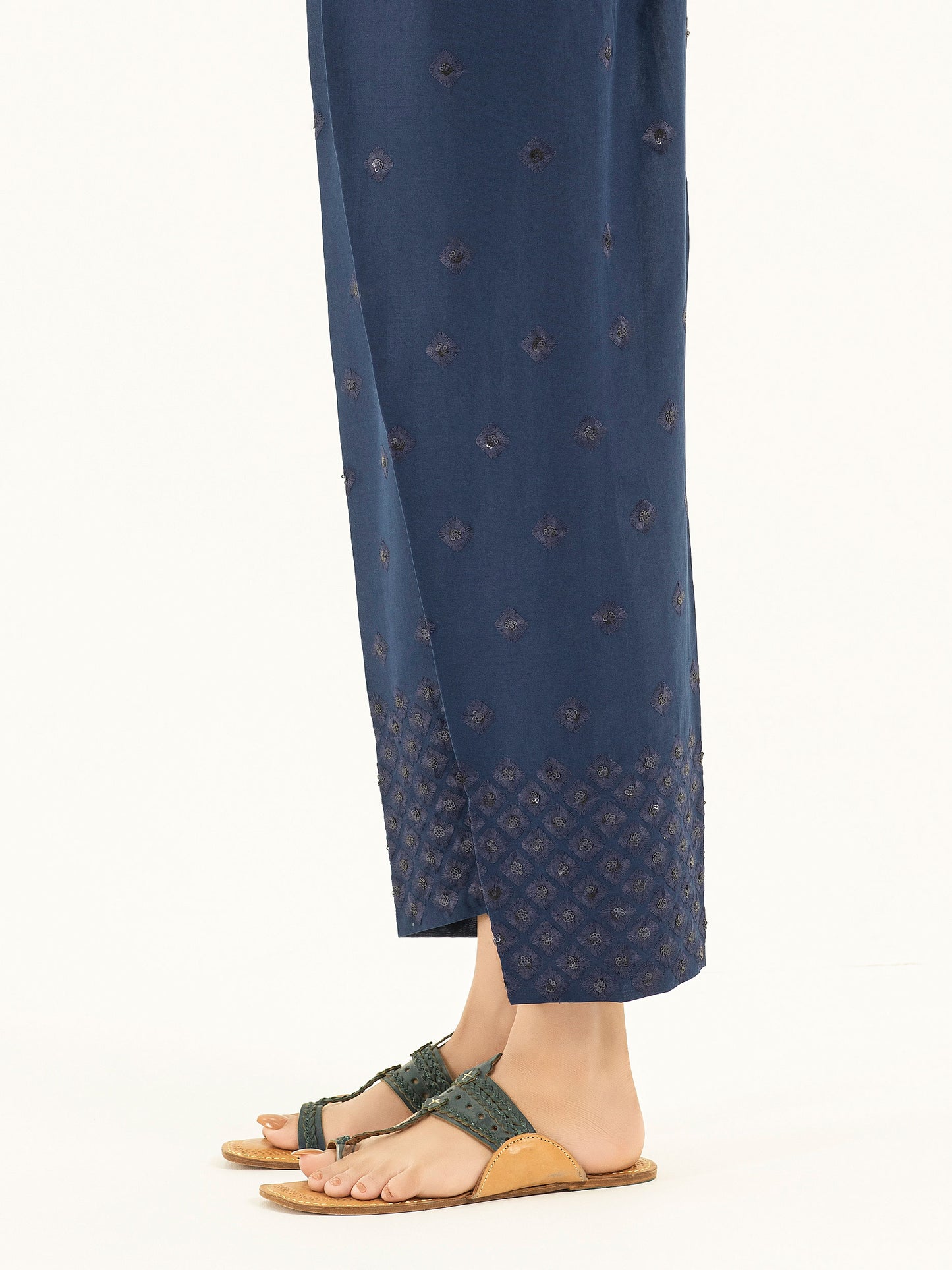Cambric Trousers-Embroidered (Pret)