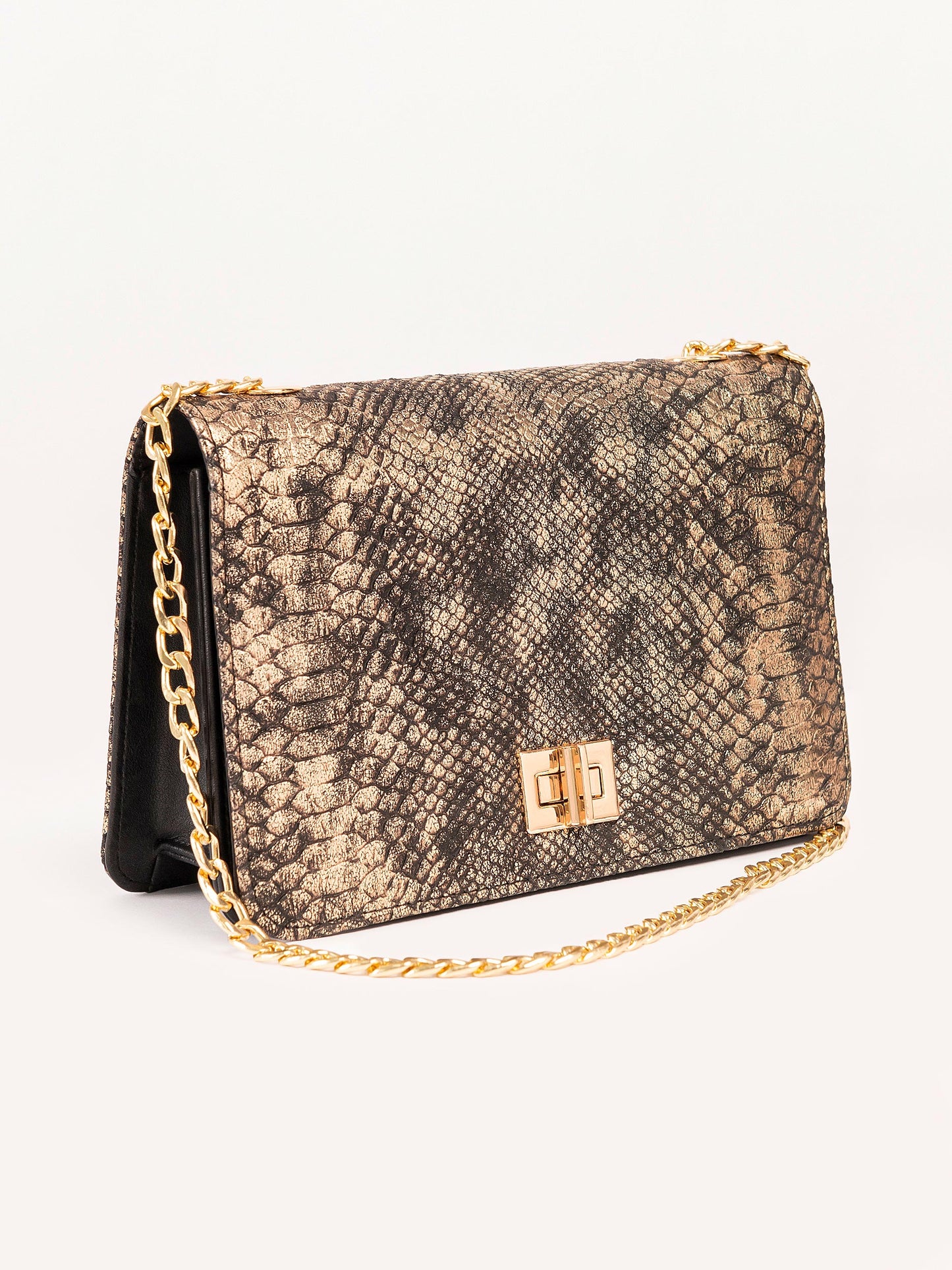 Glossy Textured Handbag