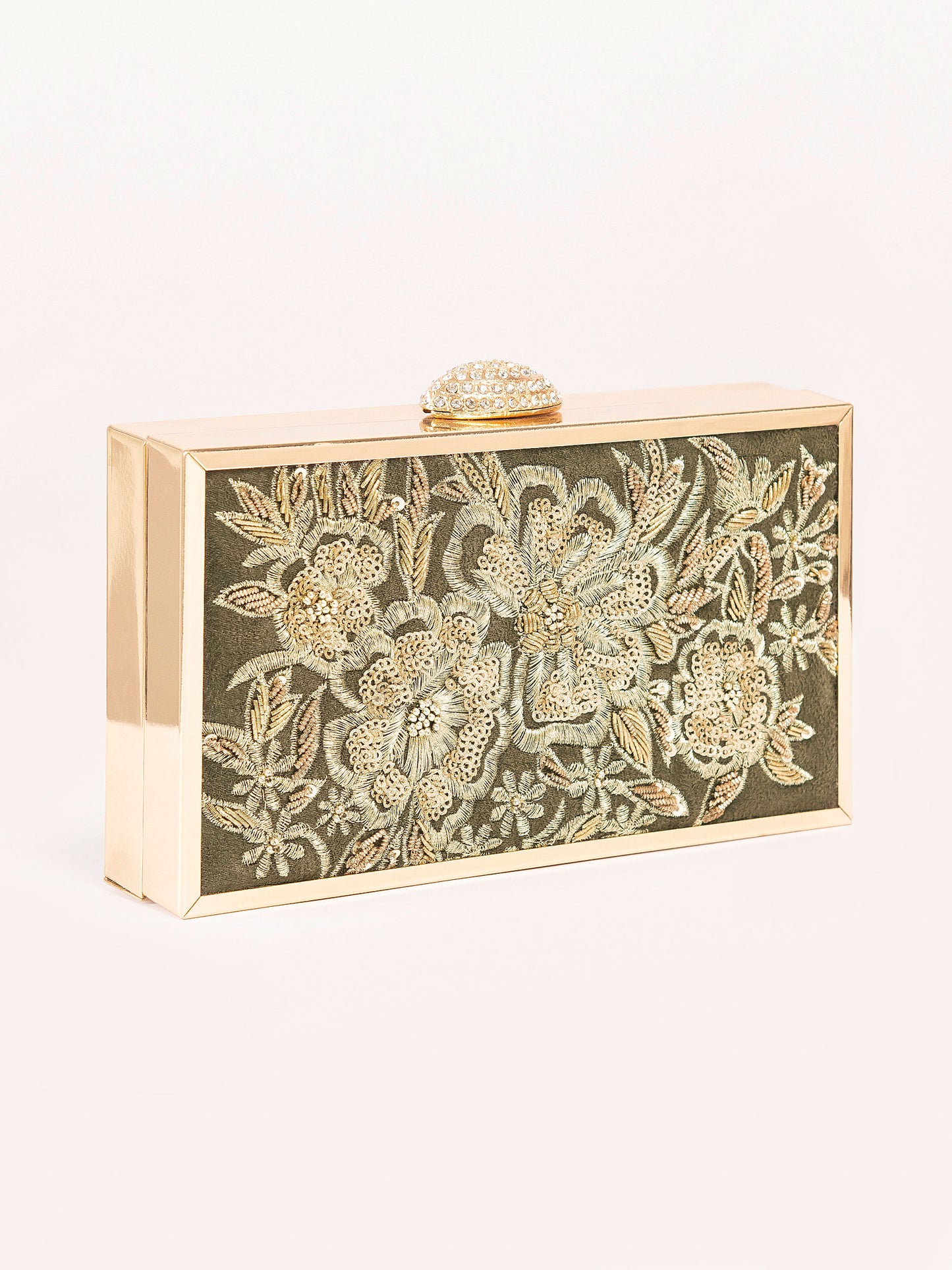 Embellished Box Clutch
