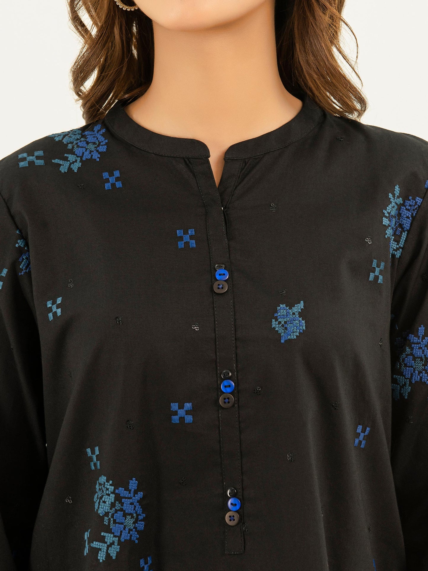 2 Piece Winter Cotton Suit-Embroidered (Pret)