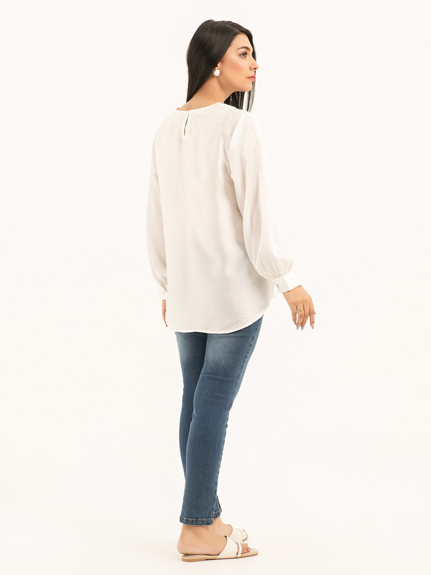 Embroidered Silk Top