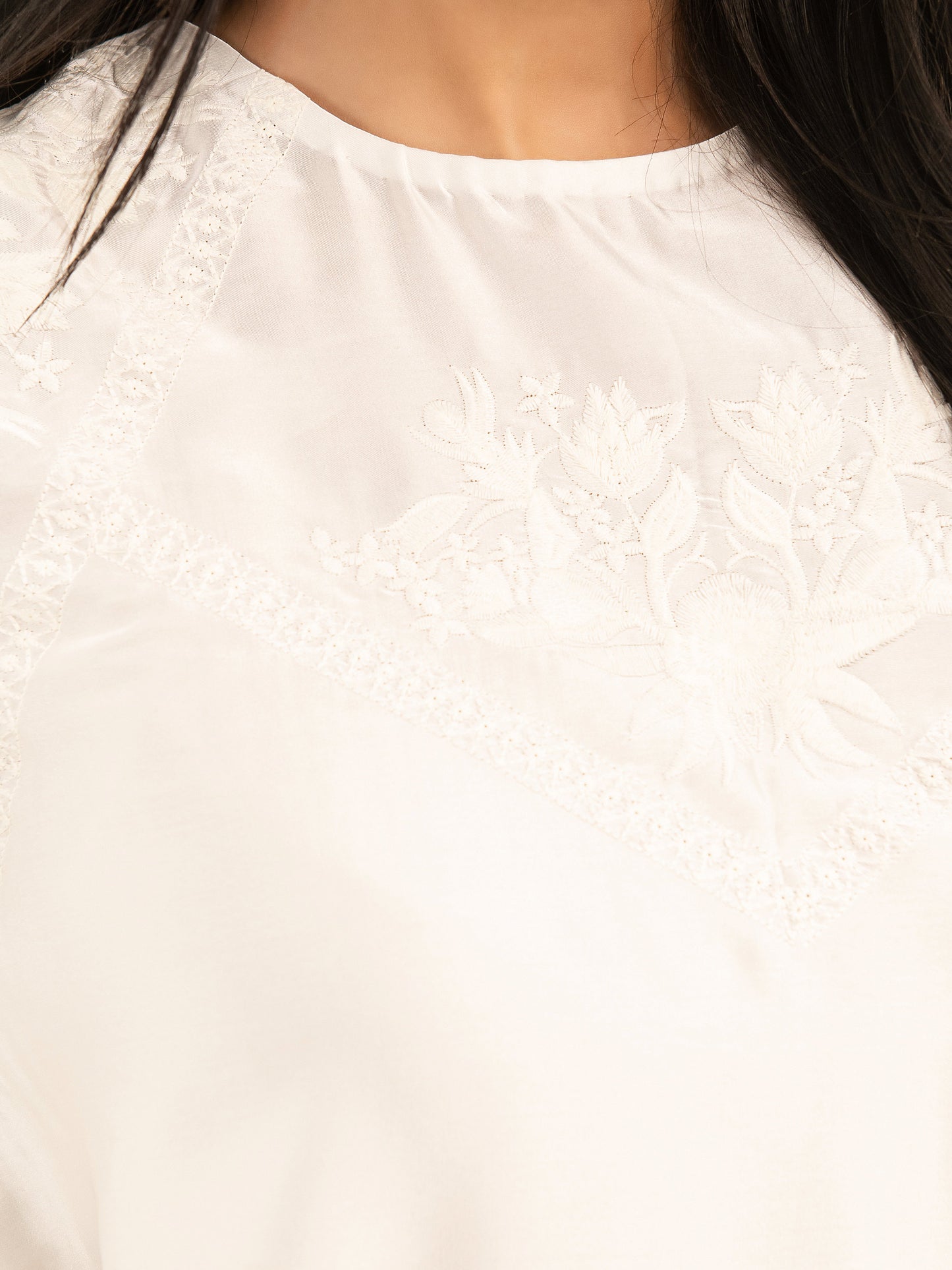 Embroidered Silk Top
