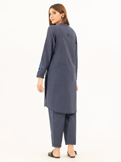 2 Piece Khaddar Suit-Embroidered (Pret)
